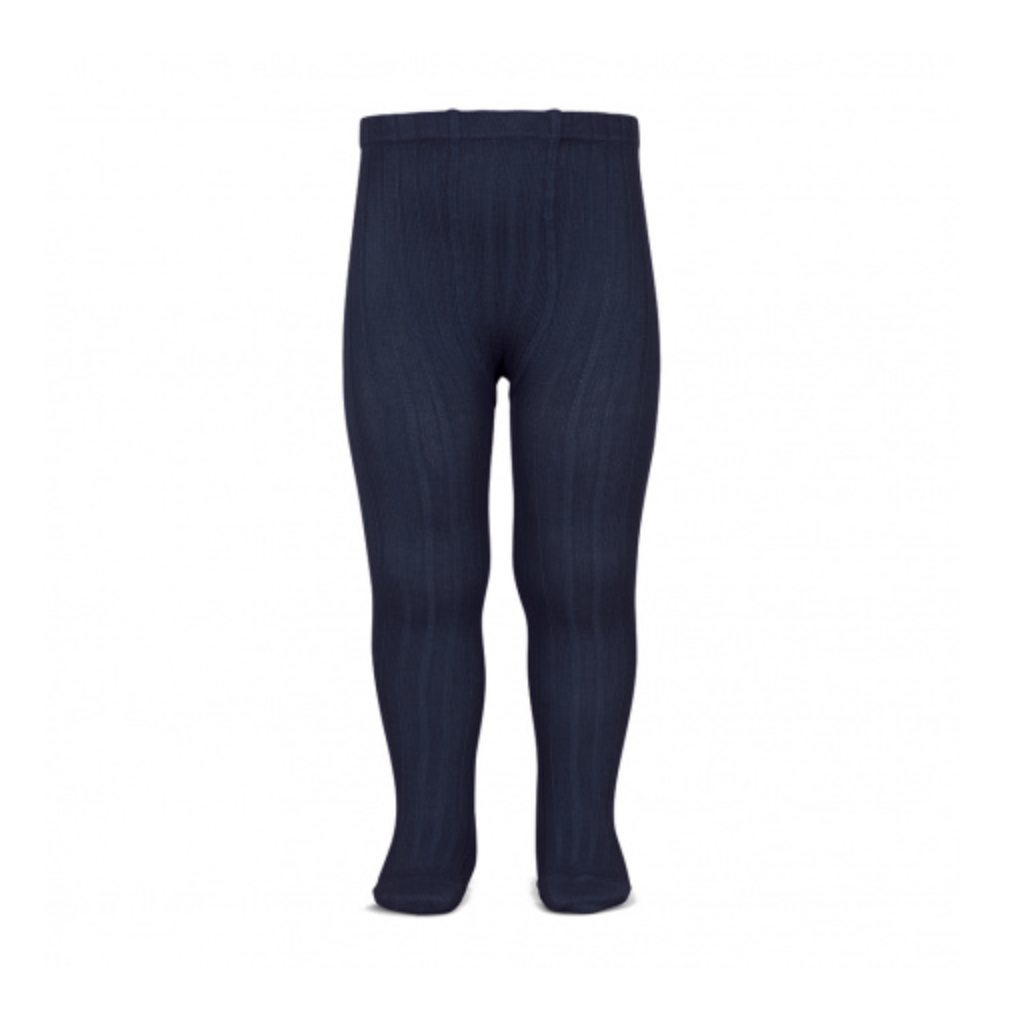 Condor Ribbed Tights Condor - Basic Wide-Rib Tights - Navy Blue – Honor