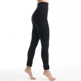 Lemon Loungewear - Lightweight Faux Fur Lined Legging - Black