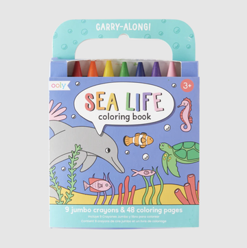 Ooly - Carry Along Crayon & Coloring Book Kit - Sea Life