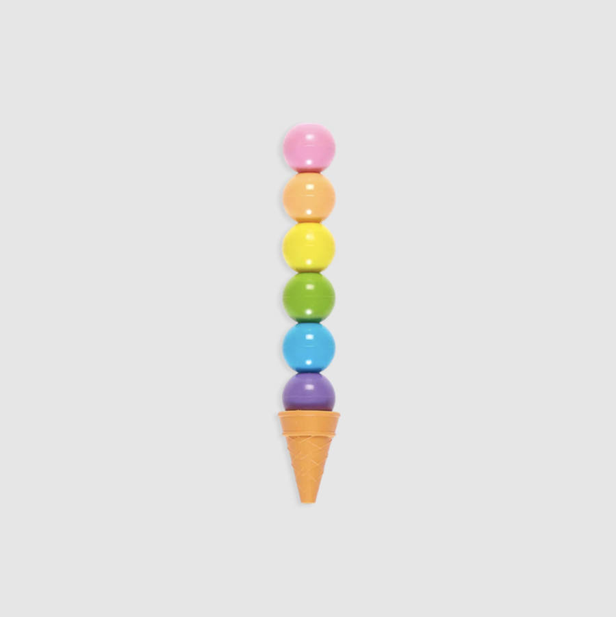 Ooly - Rainbow Scoops Stacking Erasable Crayons - Vanilla Scented