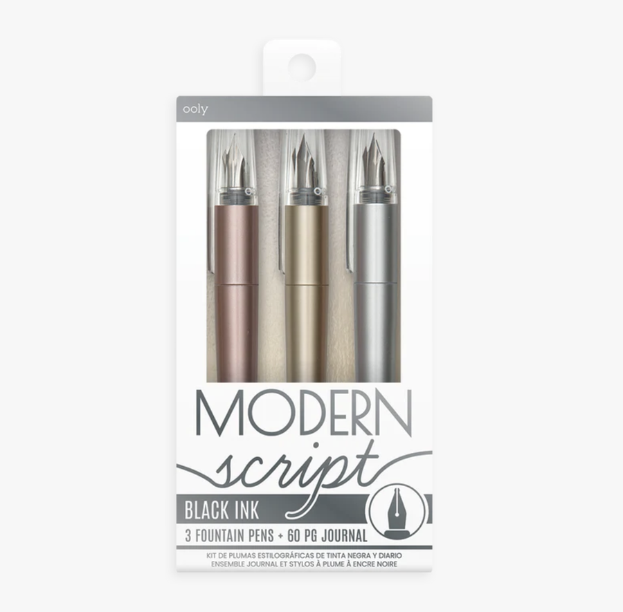 Ooly - Modern Script Fountain Pens & Journal Set