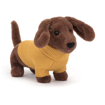 Jellycat - Sweater Sausage Dog - Yellow