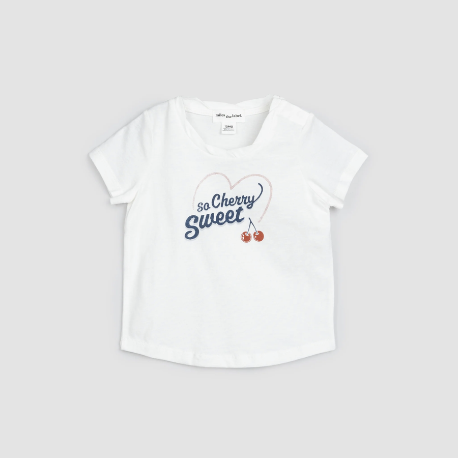 Miles the Label - So Cherry Sweet T-Shirt - Off White