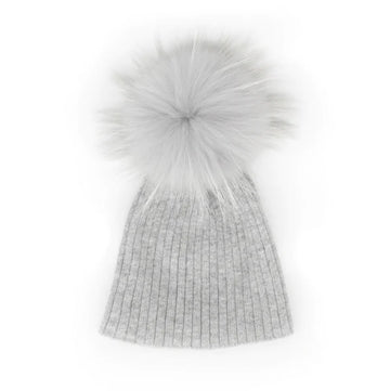 Olilia - Angora Faux Fur Hat - Grey