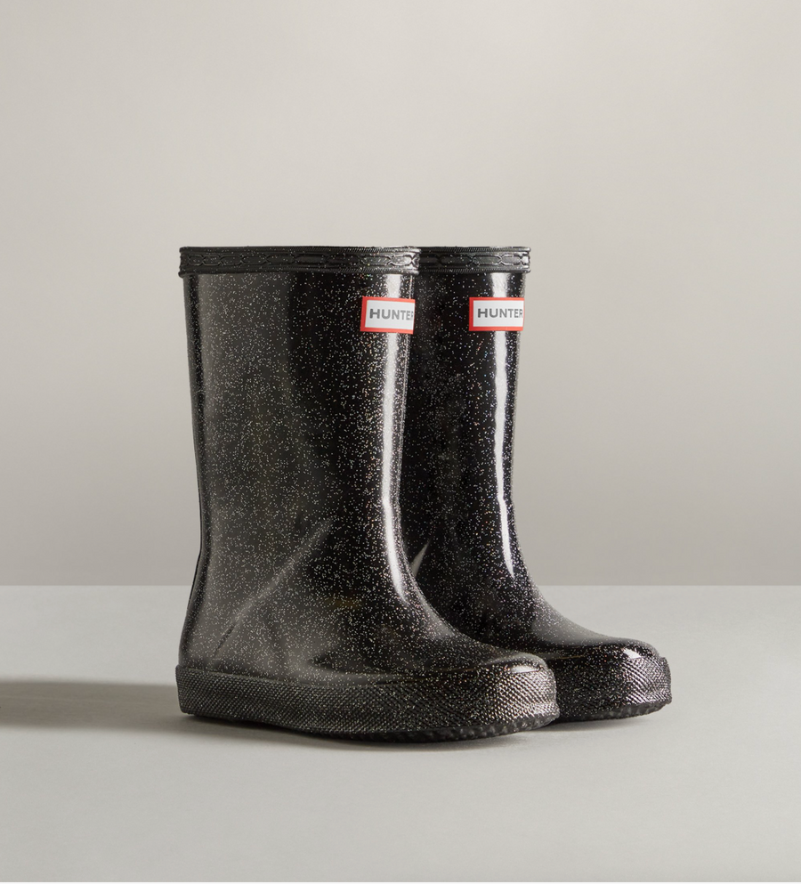 Hunter Kids First Classic Rain Boots Starcloud Black
