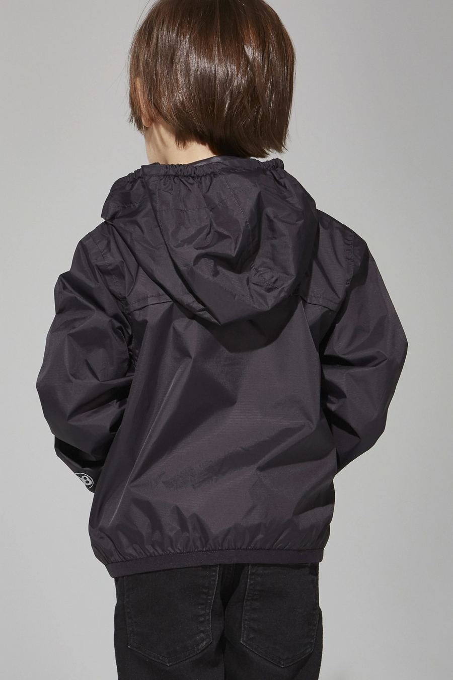 08 Lifestyle - Sam Full Zip Packable Rain Jacket - Black