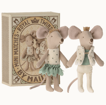 Maileg - Royal Twins - Little Brother and Sister in Matchbox