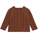 Carrement Beau - Knit Cardigan with Flounces - Chocolate Brown
