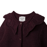 Carrement Beau - Knit Cardigan with Large Collar - Violet