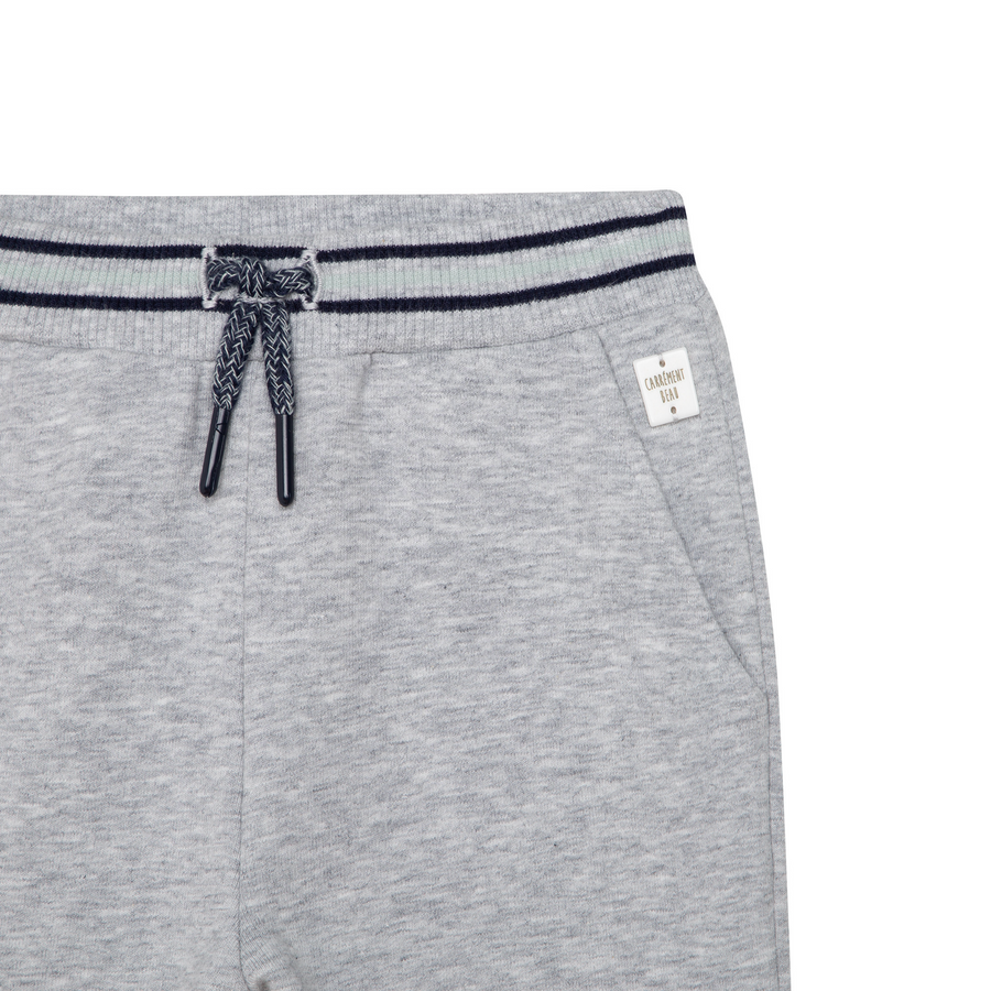Carrement Beau - Sweatpants with Ribbed Stripe Waist - Light Grey