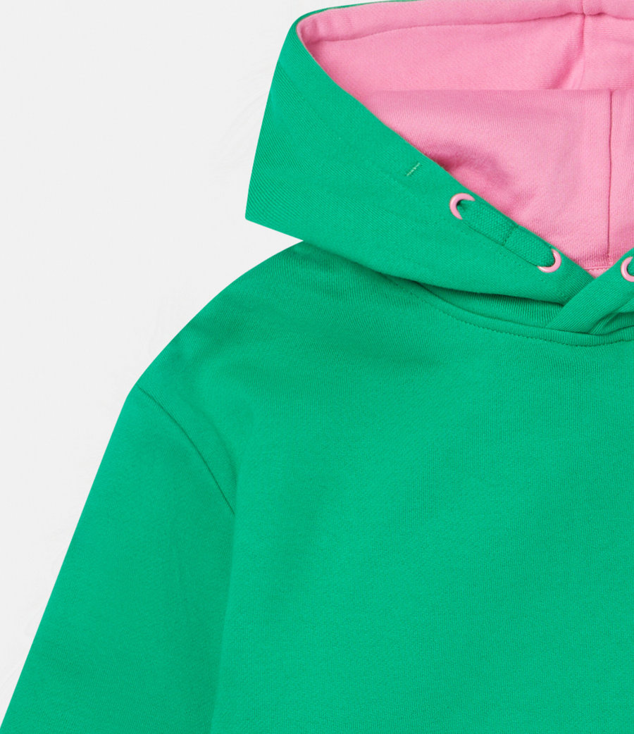 Stella McCartney - Hoodie Dress with Logo Inserts - Green