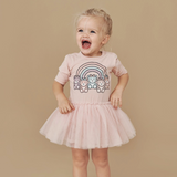 Hux - Rainbow Bears Ballet Onesie - Rose