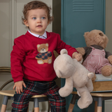 Patachou -Red Bear Sweater