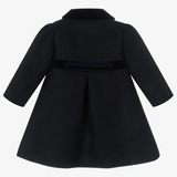 Patachou -Navy Velvet Trim Coat
