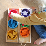 Grimm's Sorting Game Rainbow Bowls, Tweezers and Figures (28pcs)