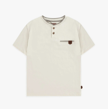 Souris Mini - Short Sleeve Cotton T-Shirt - Cream