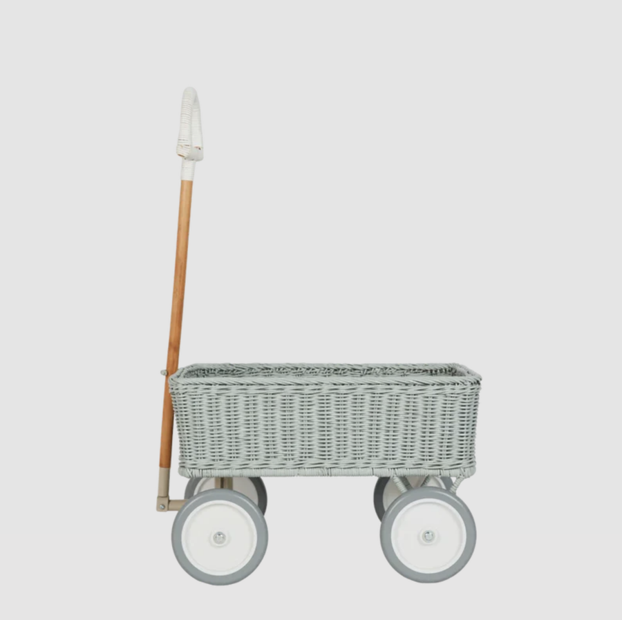 Olli Ella - Rattan Wonder Wagon - Vintage Blue