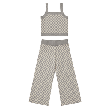 Rylee & Cru - Checker Knit Set - Slate