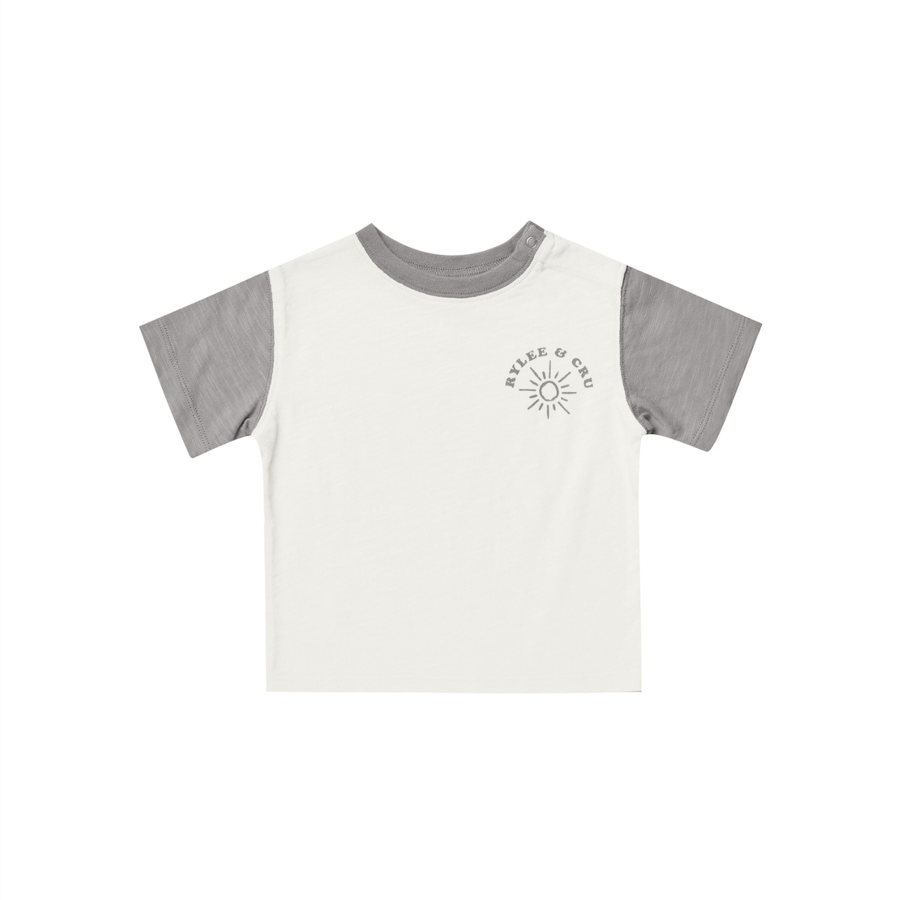 Rylee & Cru - Contrast Short Sleeve Tee - Ivory Ahoy