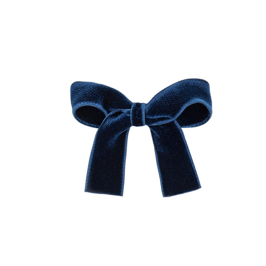 Olilia - Medium Velvet Bow - Navy