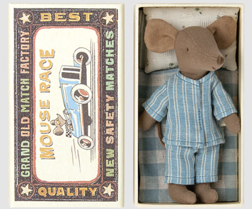 Maileg - Big Brother Mouse in Matchbox - Blue Stripe