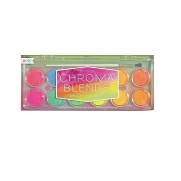 Ooly - Chroma Blends Neon Watercolor Paint - 12 Set