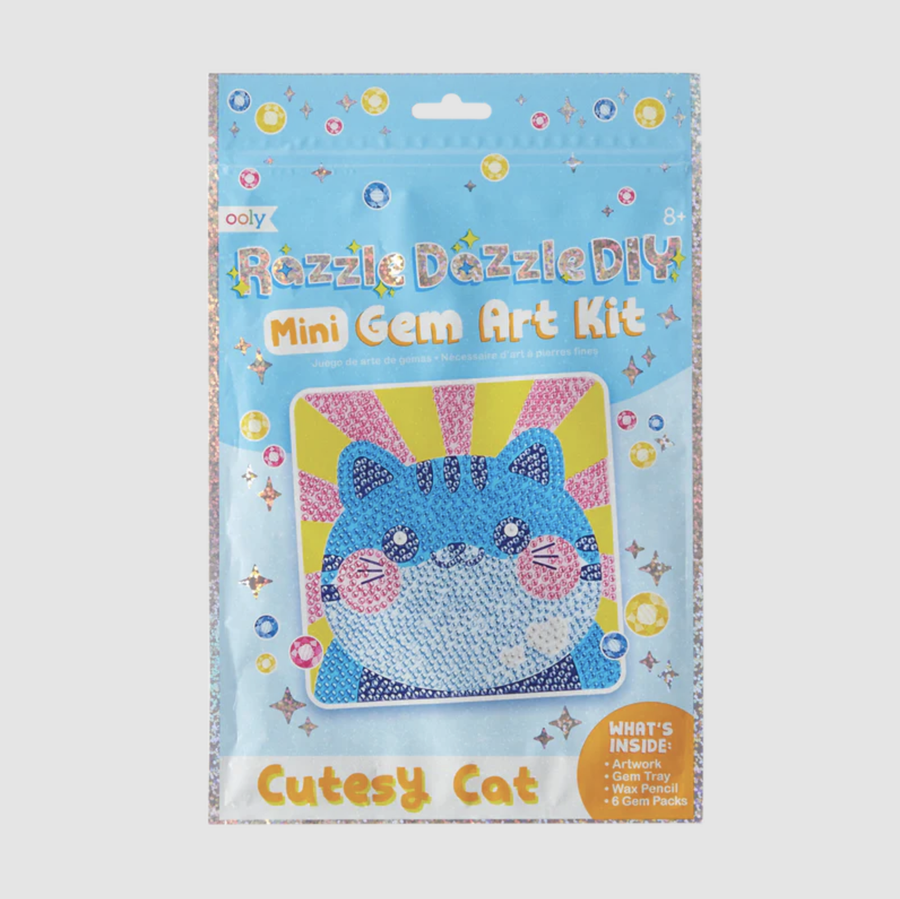 Ooly - Razzle Dazzle Mini Gem Art Kit - Cutesy Cat