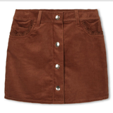 Chloe - Curdoroy Skirt - Brown