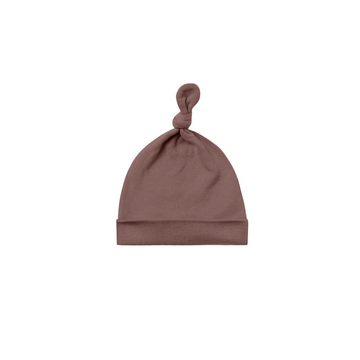 Quincy Mae - Knotted Baby Hat - Dark Plum