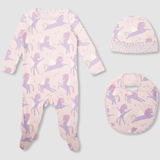 Stella McCartney - Unicorn Footie Set with Hat & Bib - Pink