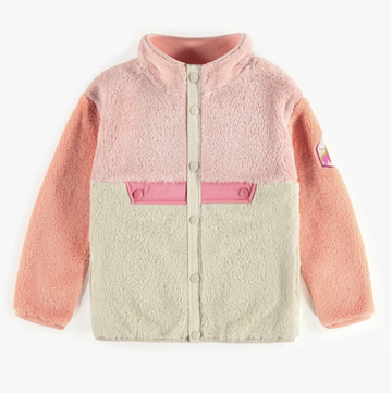 Souris Mini - Sherpa Colour Block Jacket - Pink
