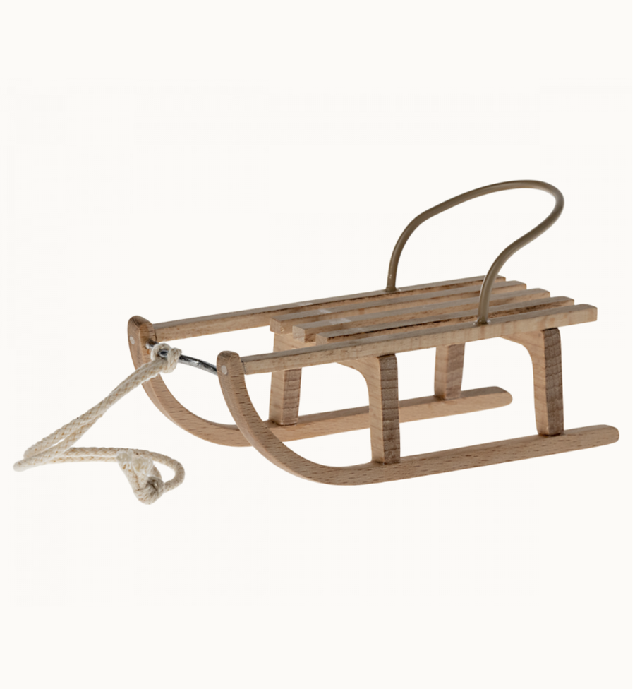 Maileg - Sled, Mouse - Wood