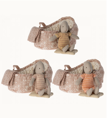 Maileg - Bunny in Carry Cot - Micro