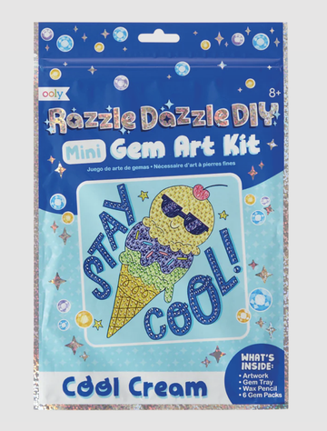 Ooly - Razzle Dazzle Mini Gem Art Kit - Cool Cream