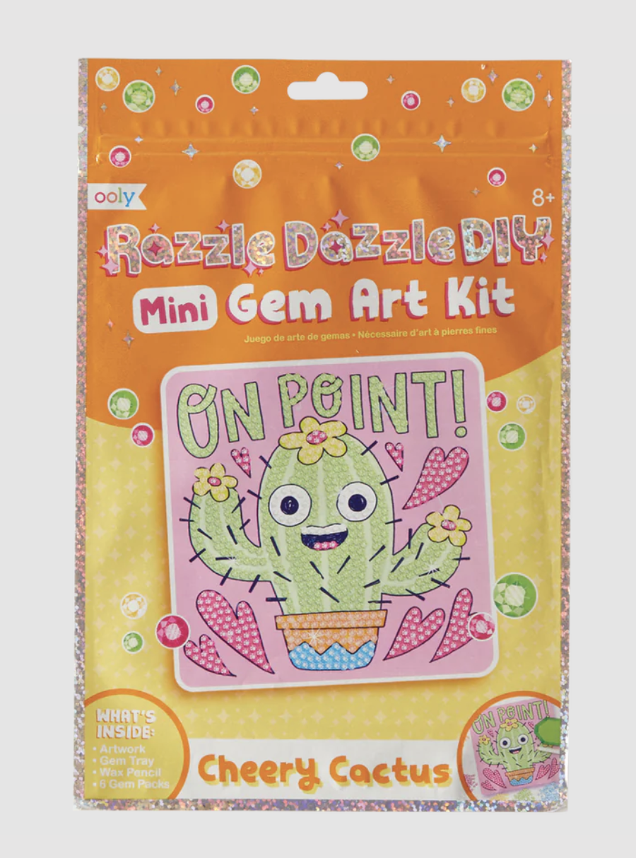 Ooly - Razzle Dazzle Mini Gem Art Kit - Cheery Cactus