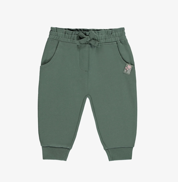 Souris Mini - Fitted French Terry Pants - Green