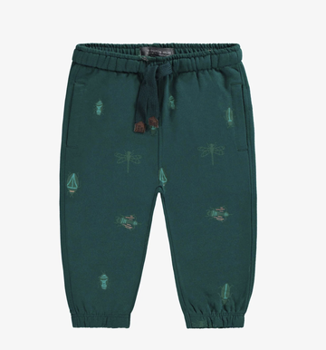 Souris Mini - Fitted Pants With Pattern - Green