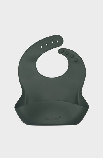 Loulou Lollipop - Solid Color Silicone Bib - Spruce Green