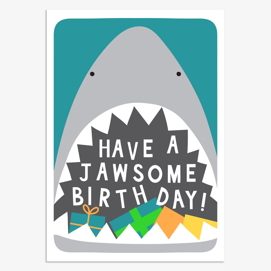 Think Of Me - Jawsome Birthday Card