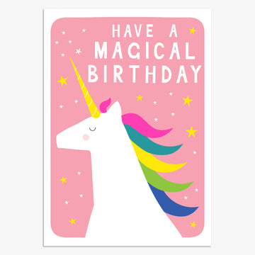 Think Of Me - Magical Unicorn Birthday Card