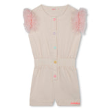 Billie Blush - Shortall Snap Buttons & Ruffled Mesh