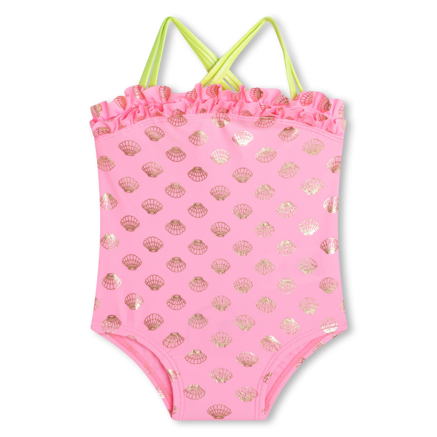 Billie Blush - Baby Ruffle Trim Swimsuit - Allover Seashells