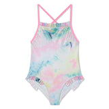 Billie Blush - Ruffled Trim Swimsuit - Watercolour