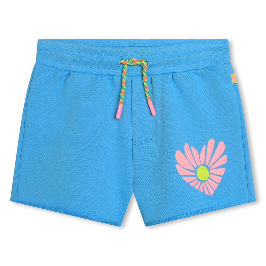 Billie Blush - French Terry Shorts With Flower Heart Graphic