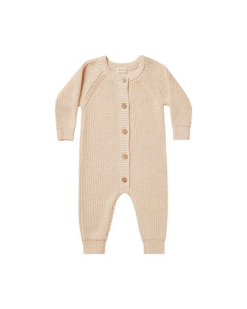 Quincy Mae - Chunky Knit Jumpsuit - Shell