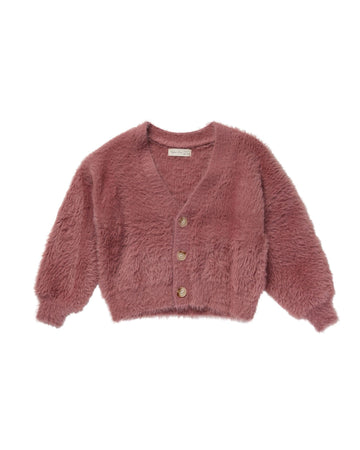 Rylee & Cru - Womens XS Boxy Crop Cardigan - Raspberry