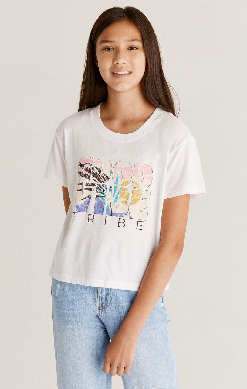 Z Supply - Good Vibe Tribe Tee - White