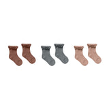 Rylee & Cru - Ruffle Socks 3 pack - Wine, Indigo, Rose