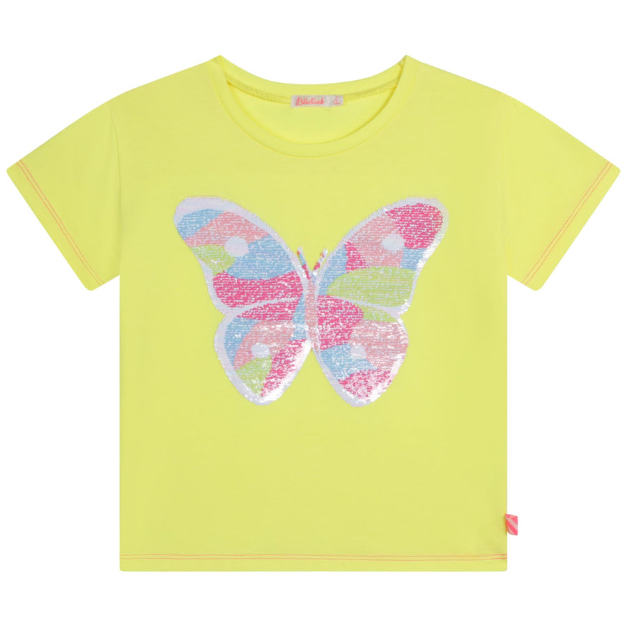 Billie Blush - Jersey Sequined Butterfly Graphic