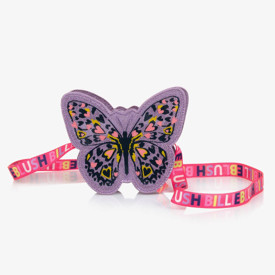 Billie Blush - Butterfly Glitter Handbag - Lilac